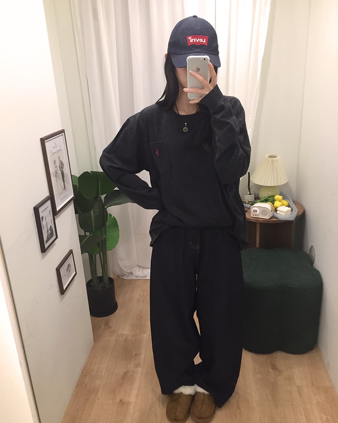 공용 폴로 포켓 라운드긴팔티 100~105 상품이미지1