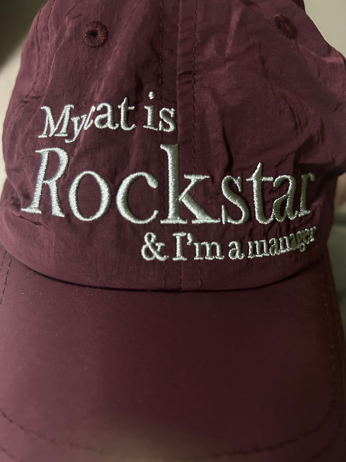 조거쉬 나일론 볼캡 버건디 모자 상품이미지2