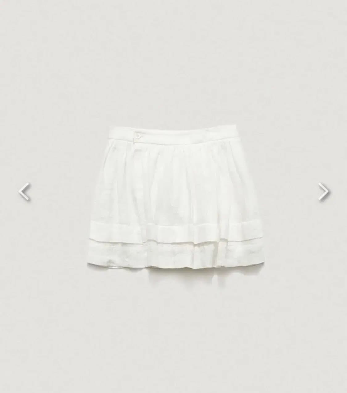 더바넷 Besque 린넨 화이트 스커트 상품이미지2