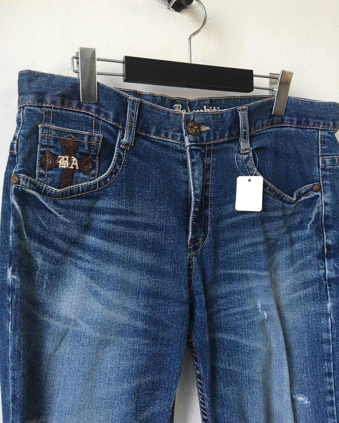 Back pocket cross point denim pants 상품이미지8