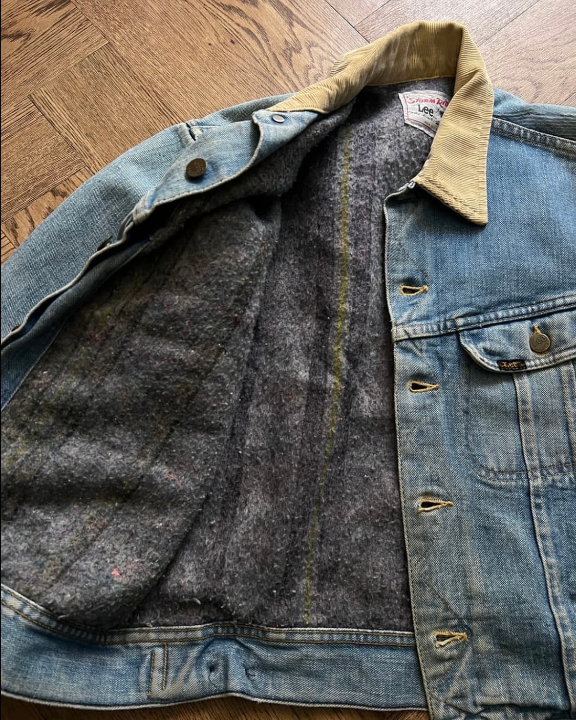 70's Lee 스톰라이더 블랭킷 데님 트러커 자켓 상품이미지5