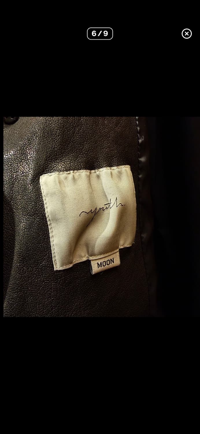 유스 워시드 레더 자켓 M 상품이미지6