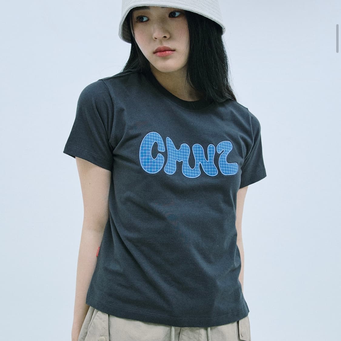 꼬모니노즈 반팔 차콜 상품이미지2