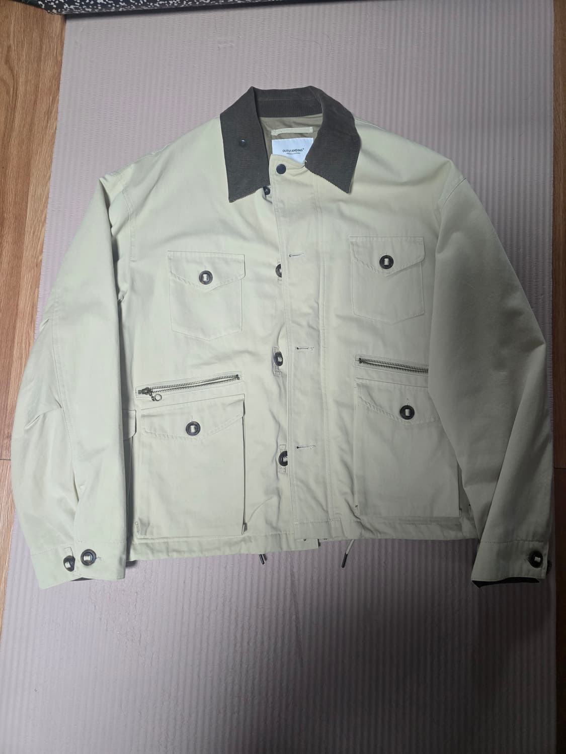 아웃스탠딩 VINTAGE CANVAS FISHING JACKET_BEIG 상품이미지1
