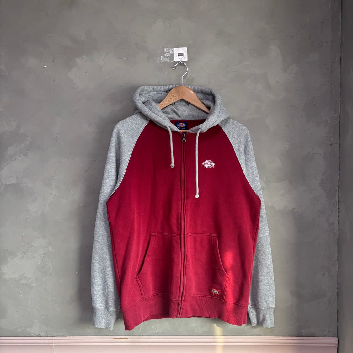디키즈 후드집업 버건디 그레이 상품이미지1