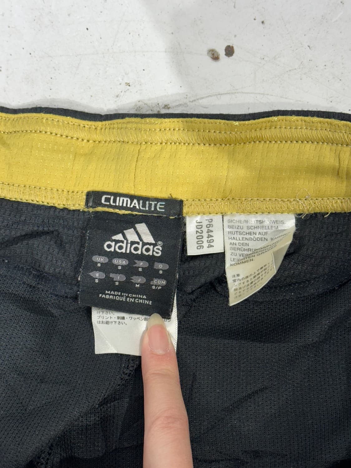 아디다스 블랙 골드 삼선 와이드 추리닝 바지 M 상품이미지7