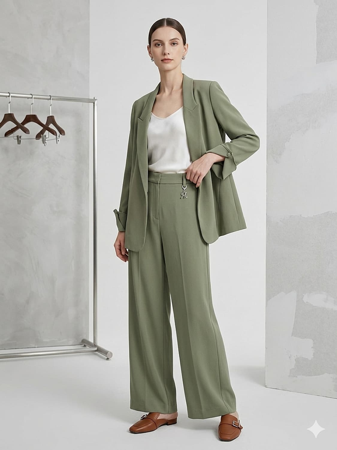 여) 미샤 아세테이드 카키 셋업  상품이미지1