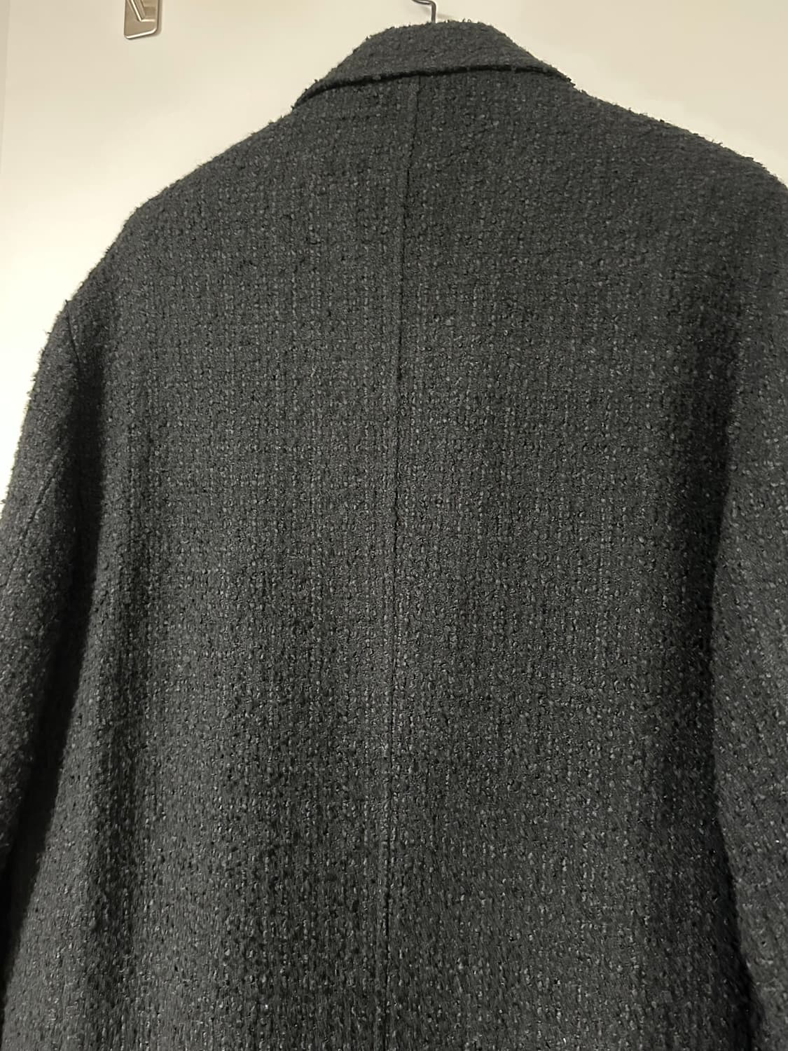 유스 20fw 트위드 체스터필드 코트 (블랙) L사이즈 판매 상품이미지4