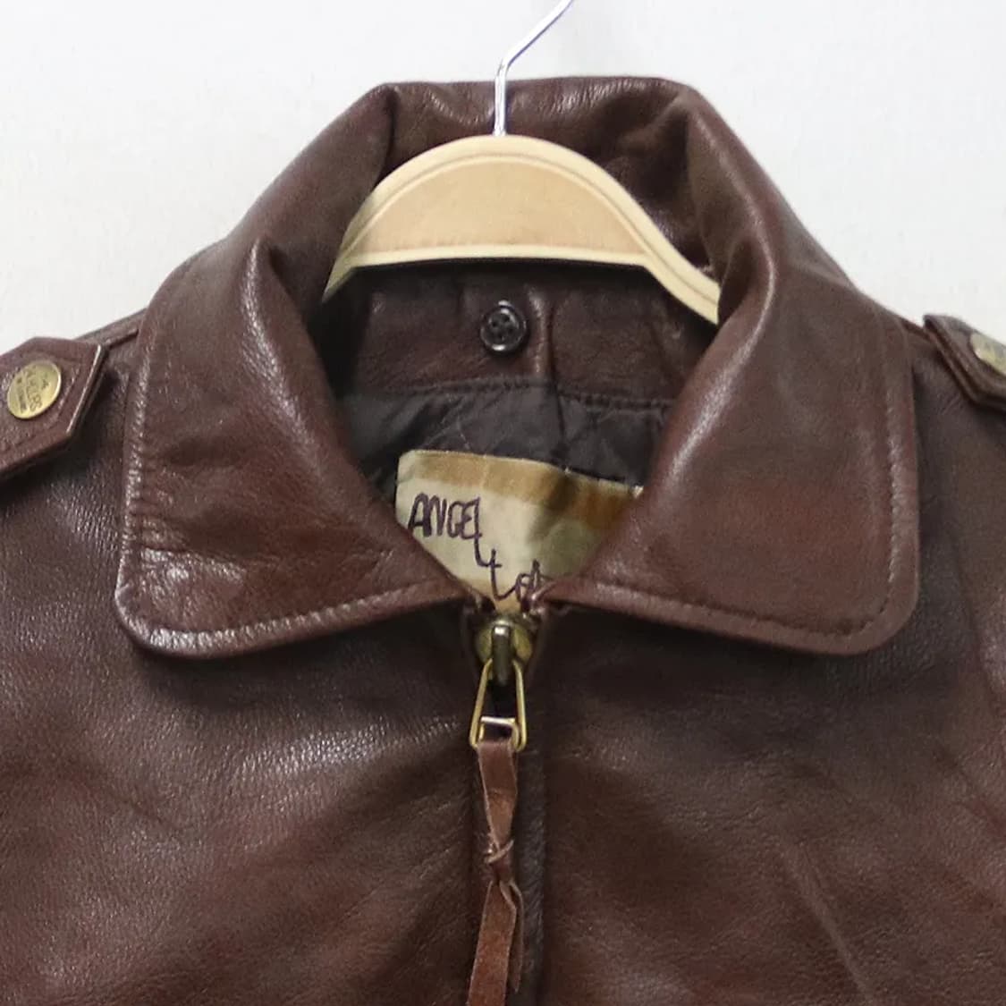 90'S RARE ANGEL LEATHER A-2 소가죽점퍼 62195 상품이미지3