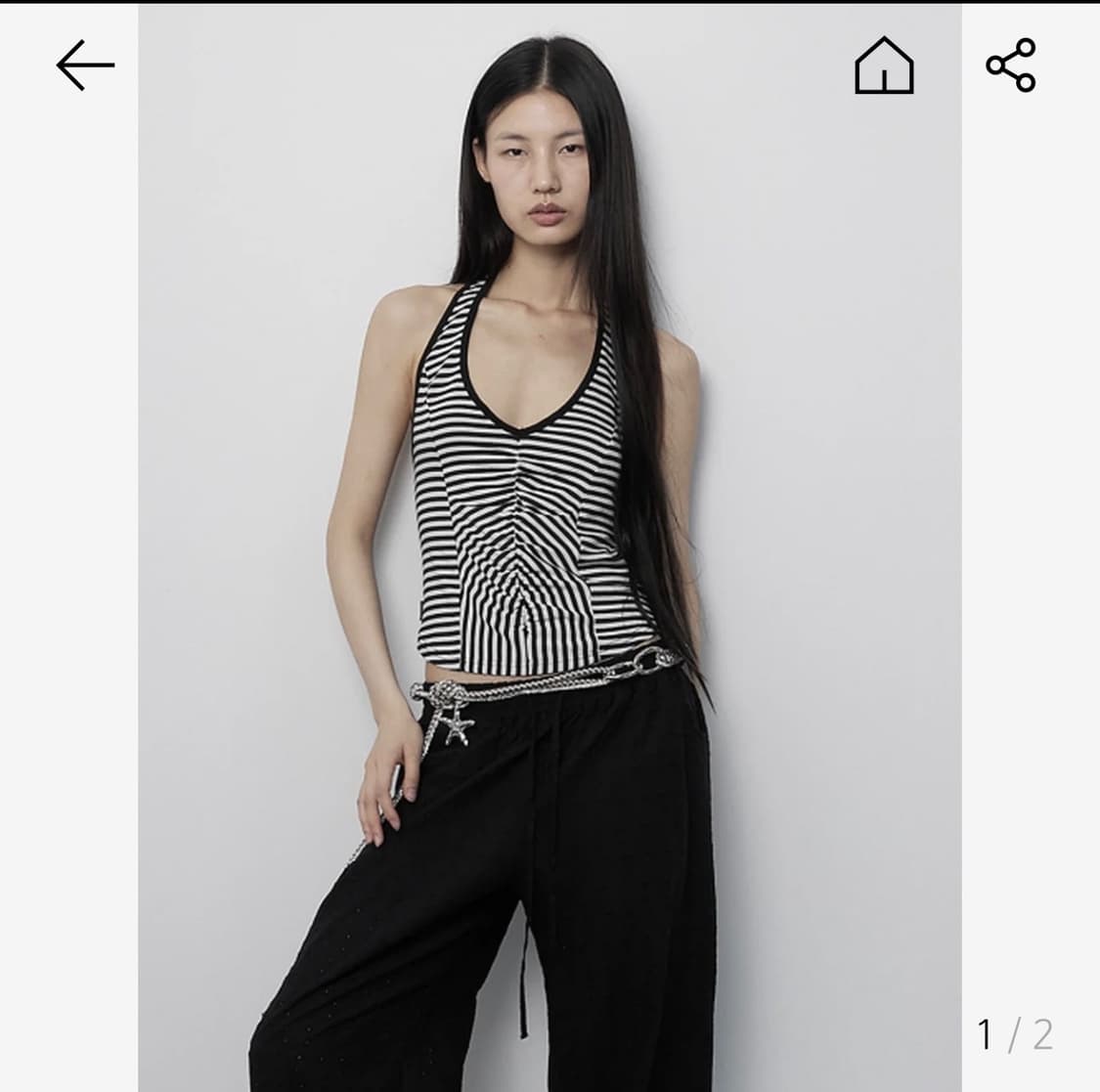 세릭 스트라이프 홀터넥  상품이미지1