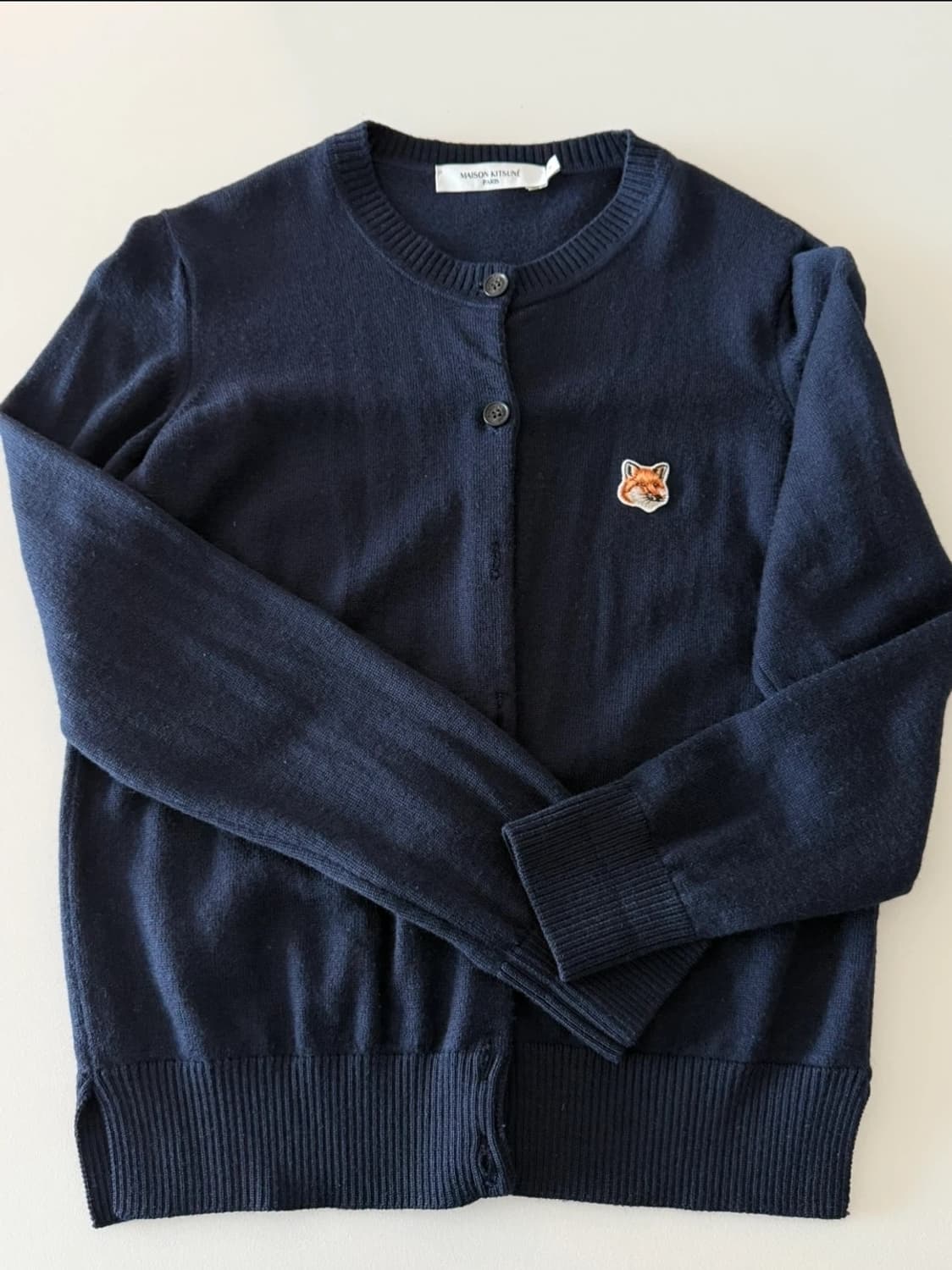 메종키츠네 폭스헤드 가디건 네이비 s 상품이미지2