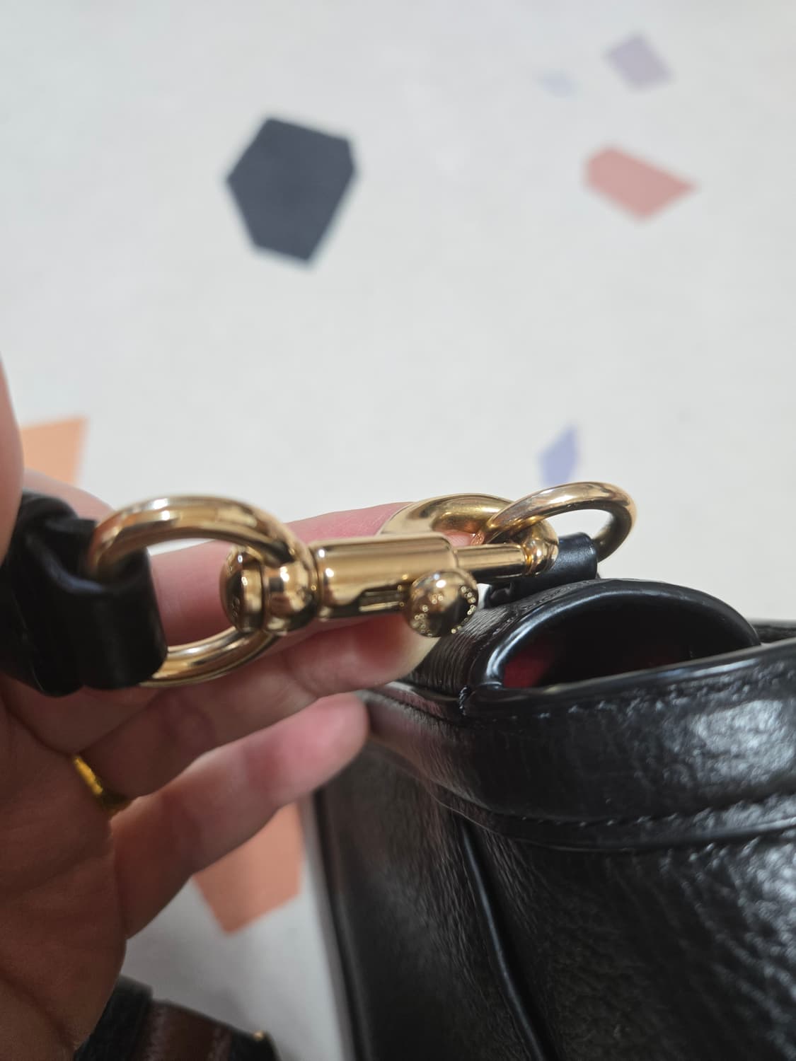 코치 여성 홀스 앤 캐리지 새들 백 블랙 검정 크로스백 상품이미지4