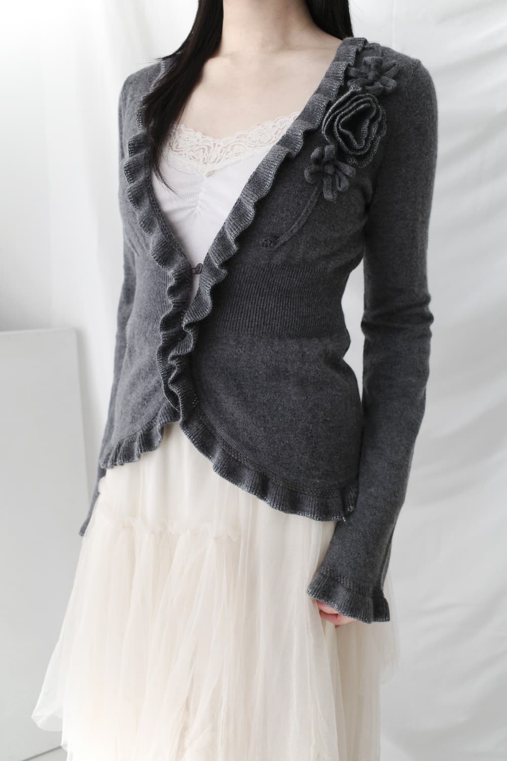 rose frill cardigun  상품이미지7