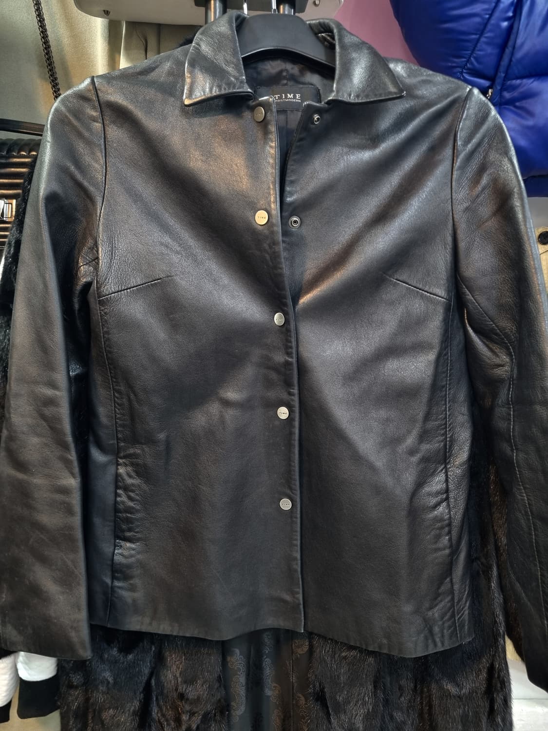 TIME POSTMODERN 블랙 가죽 자켓 55 상품이미지1