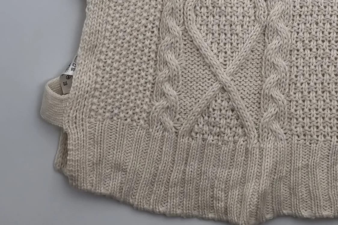 사만사모스 크림 니트 조끼  상품이미지7