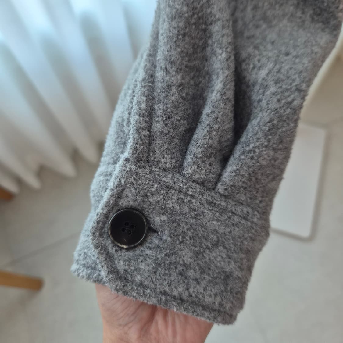 지오송지오 그레이 투포켓 울 아우터 셔츠 100사이즈 상품이미지3