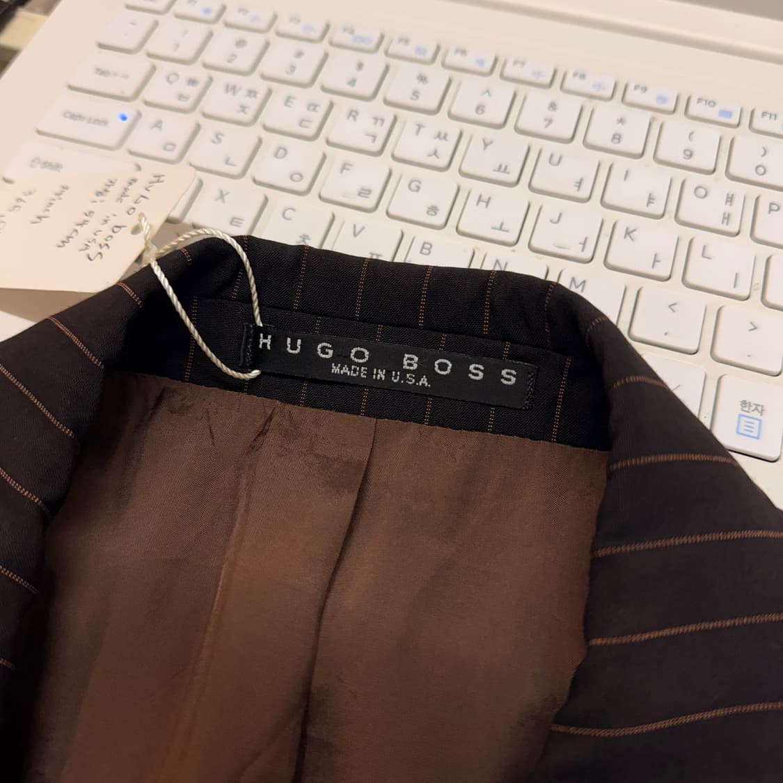 휴고 보스 USA 버건디 스트라이프 셋업 상품이미지5