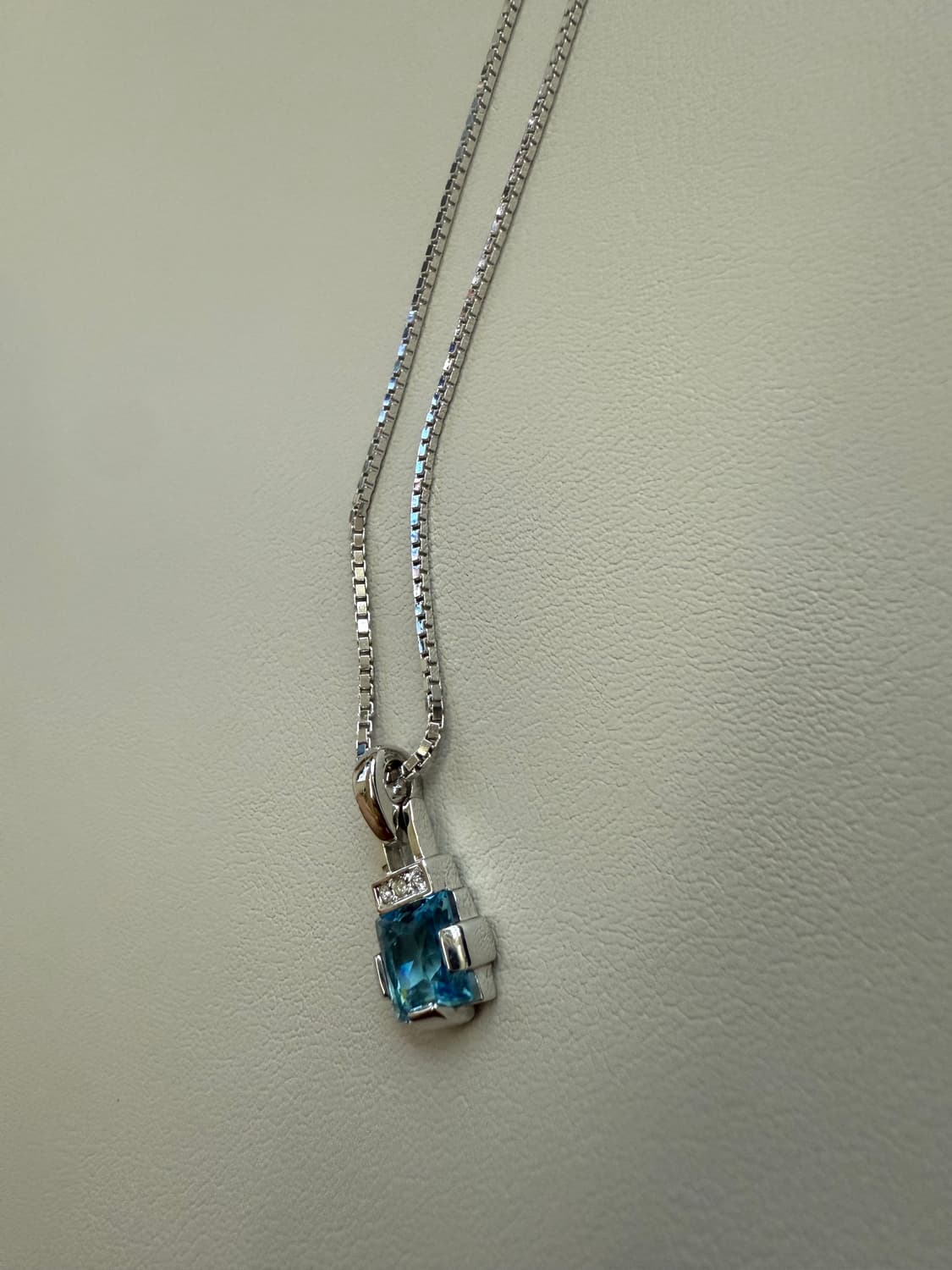 새상품) 스와로브스키 블루 크리스탈 네크리스 목걸이 은 실버 티파니 디올 상품이미지5