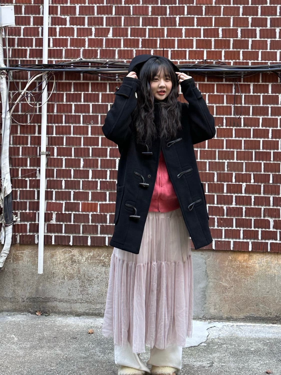 글로버올 떡코 폴로 니트집업 시스루 스커트 카고팬츠 세트 상품이미지5