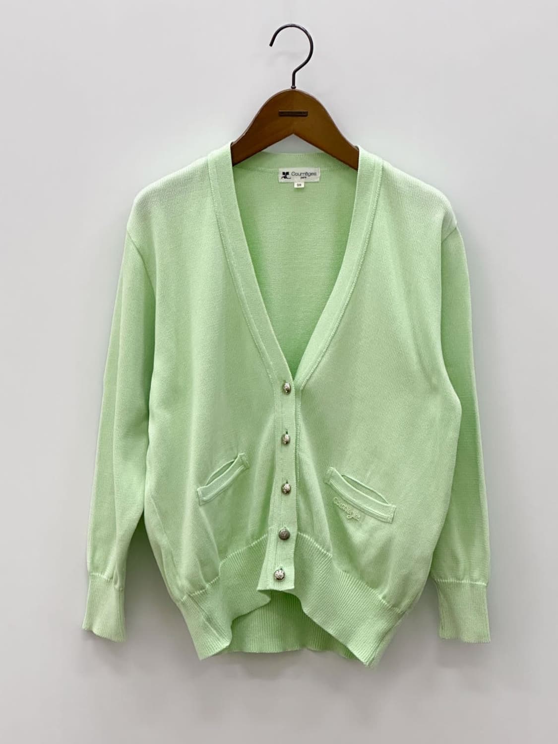 courreges / 꾸레쥬 루즈핏 브이넥 코튼 가디건  상품이미지3