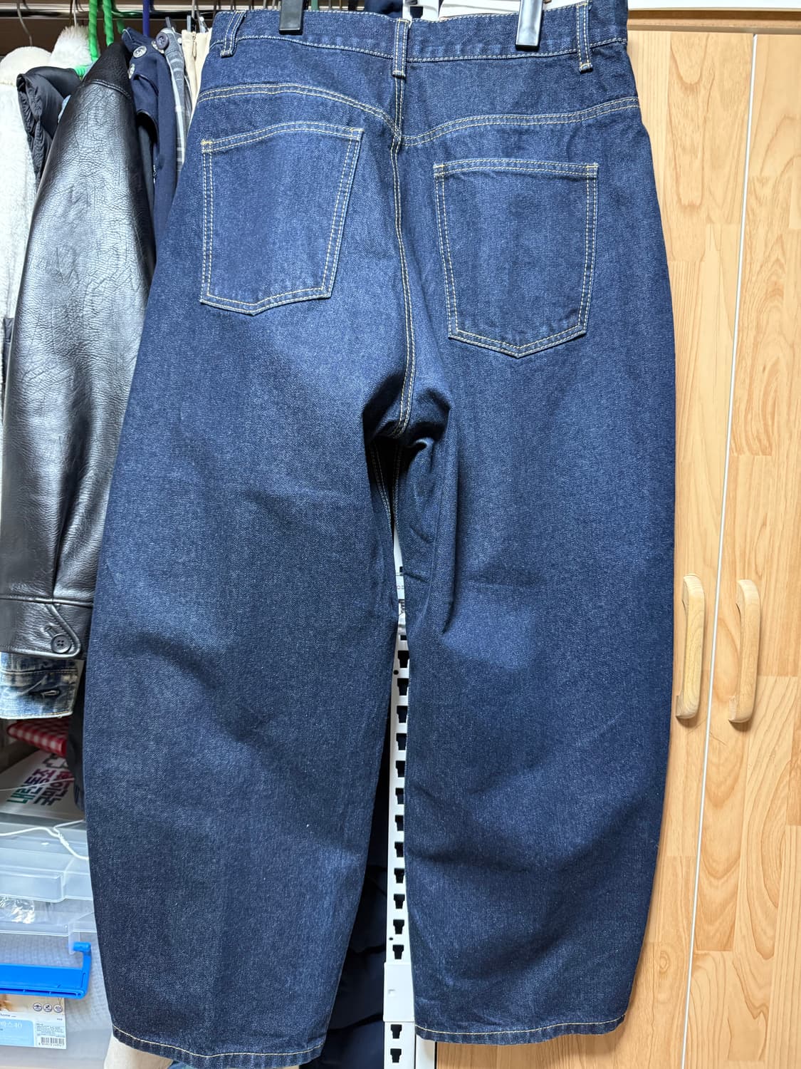 토피 벌룬핏 와이드 데님 생지 L사이즈 상품이미지2