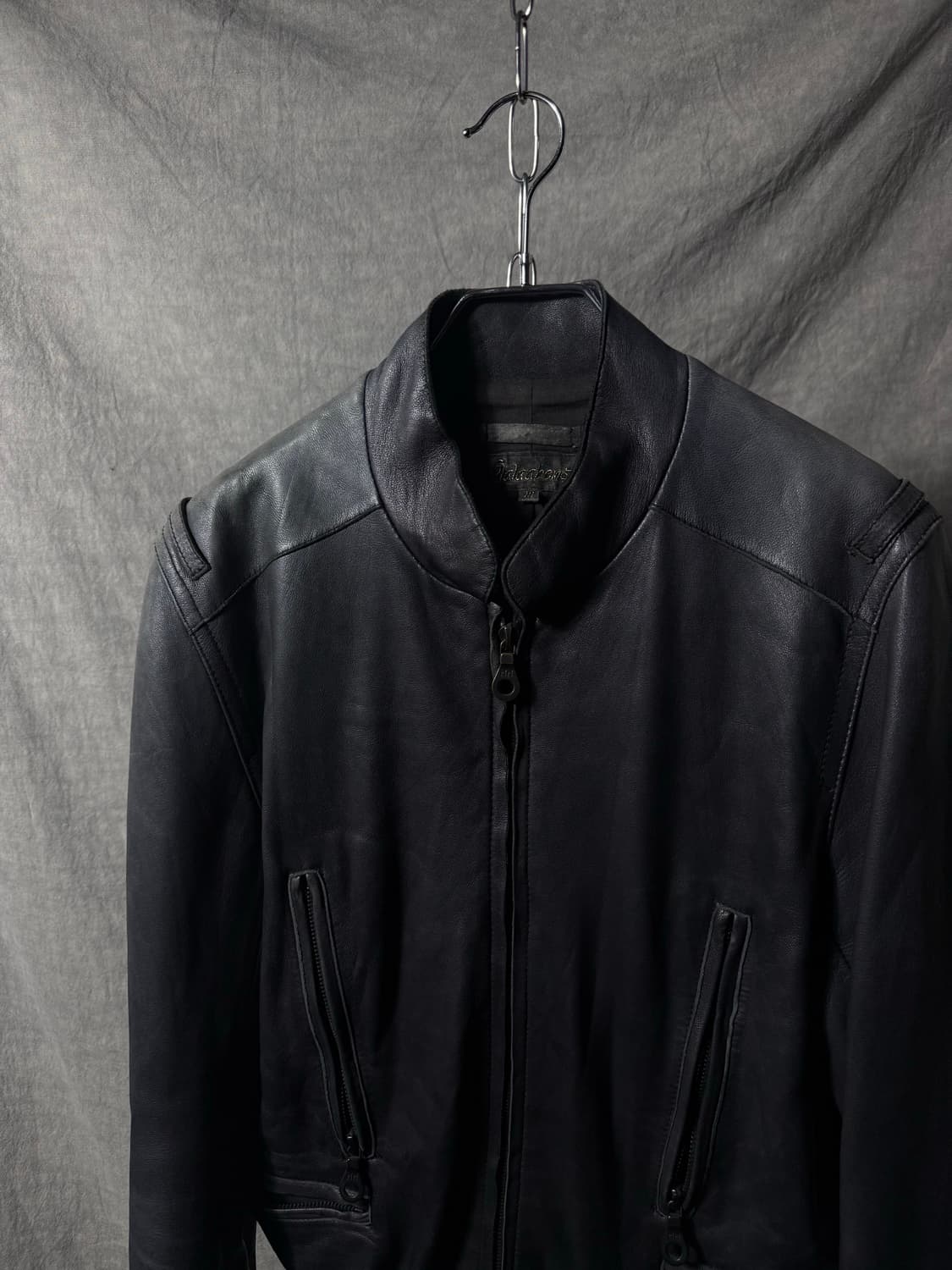 GalaabenD High Neck Leather Rider Jacket 상품이미지3