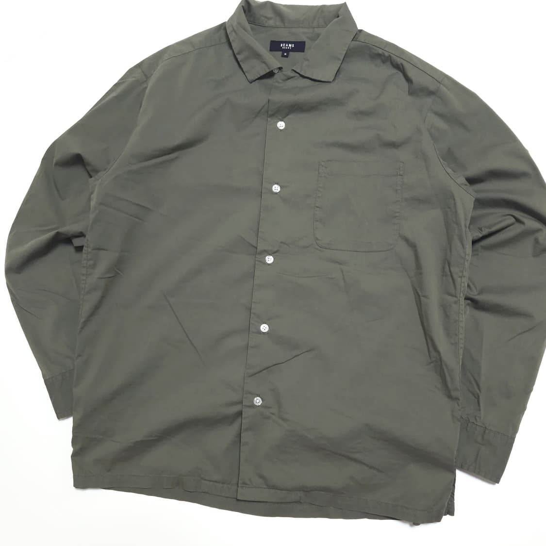 빔즈 하트 포켓 테크니컬 셔츠 카키 상품이미지2