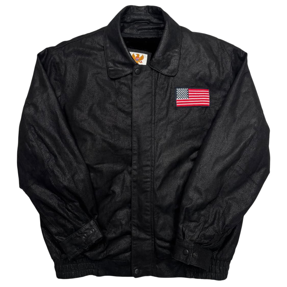 Ameri Mode 이글패치 블랙 레더 자켓 L 상품이미지1