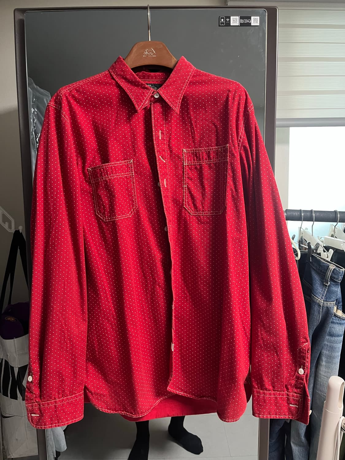RRL 폴카닷 도트 워크셔츠 상품이미지2