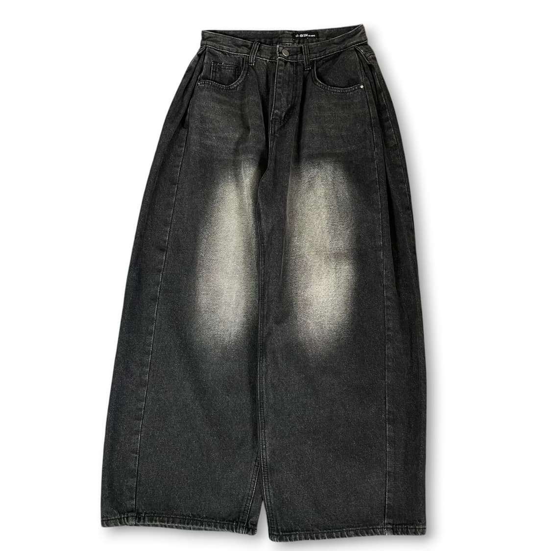 (28)  S-BIN 진스 흑청 핀턱 데님 팬츠 M 상품이미지1