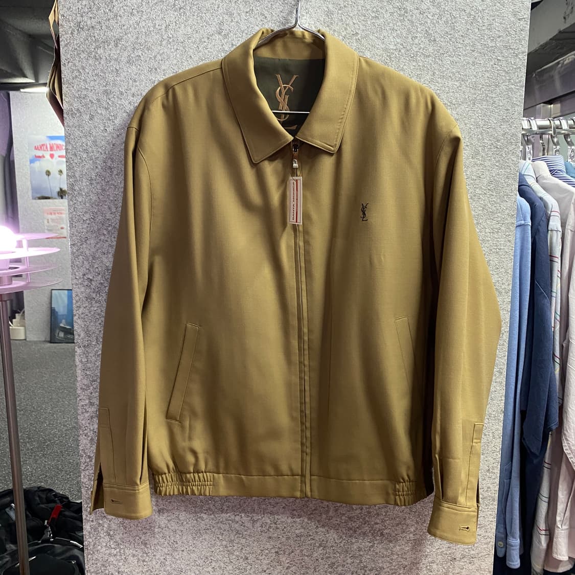 입생로랑 YSL로고 베이지 블루종 자켓 B4110 상품이미지2