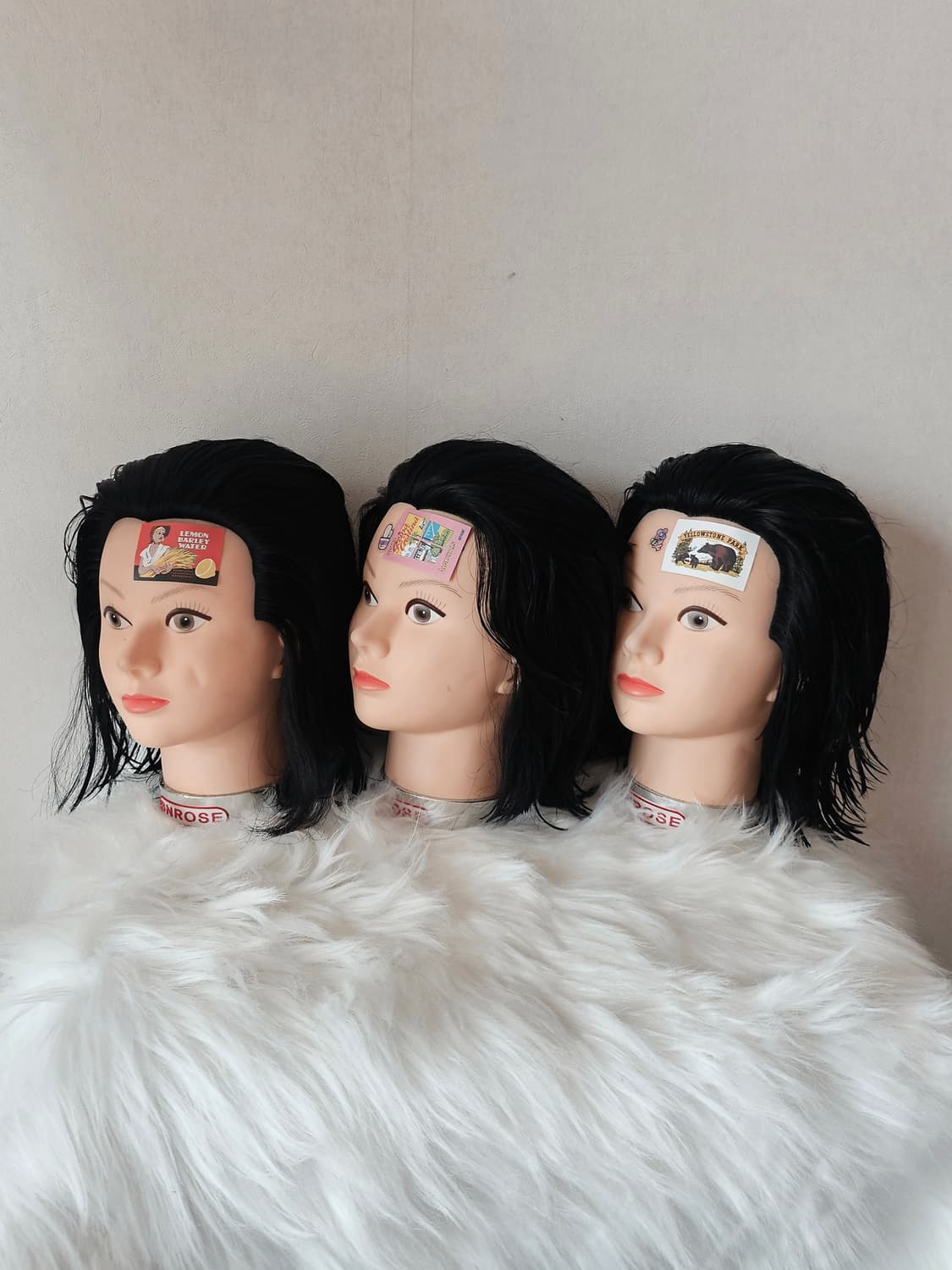 숱많은 천혜인 구버전 인모 통가발 3개 미용사 국가자격증 커트 연습용 상품이미지2