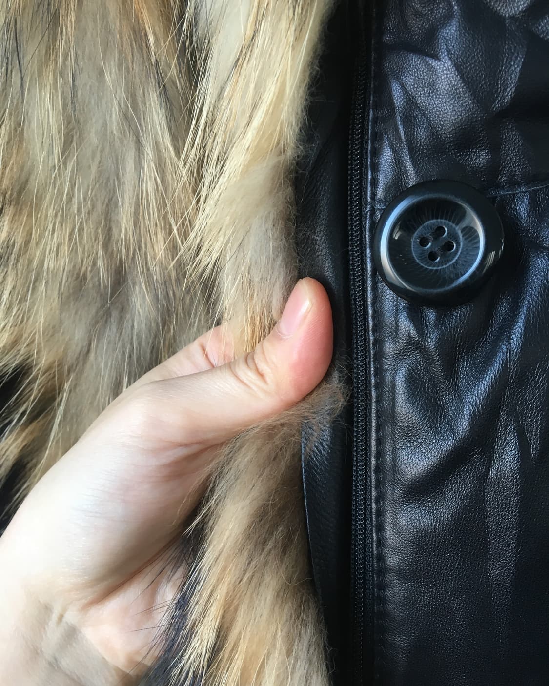 Fur point lamb leather jacket 상품이미지4