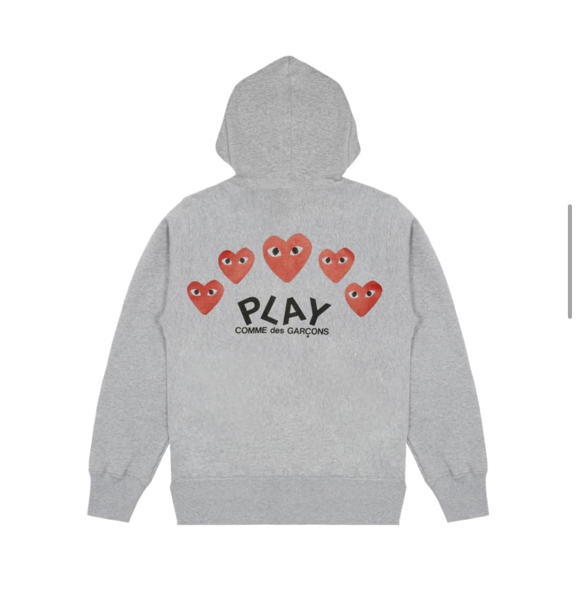 꼼데가르송 5하트 후드집업 그레이 M 상품이미지7
