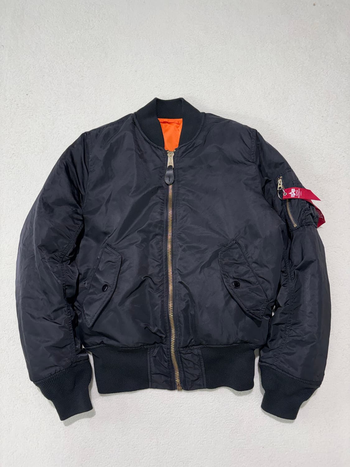 알파인더스트리 블랙 MA-1 리버서블 항공 점퍼 XS 상품이미지1