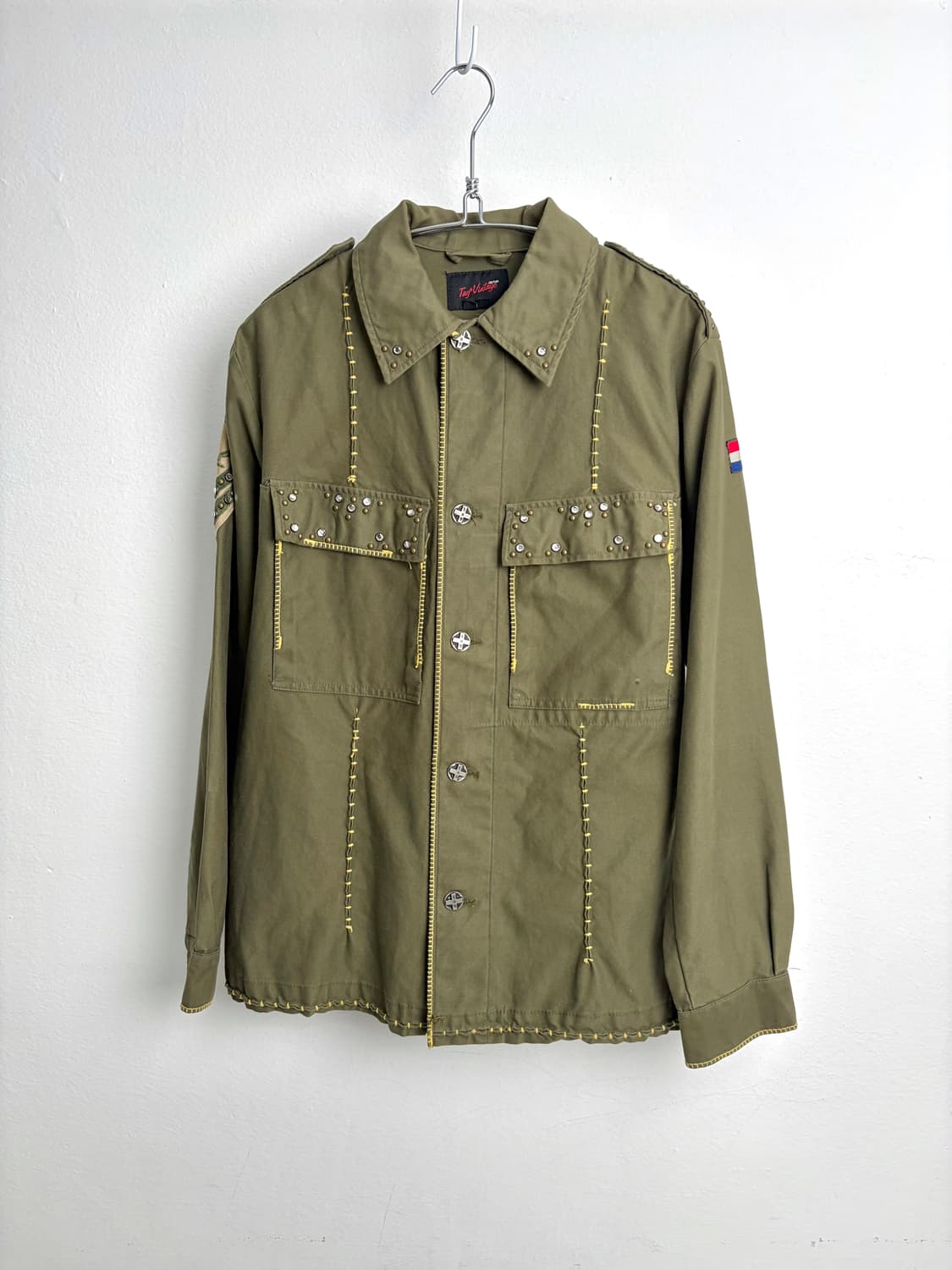 태그 빈티지 리메이크 밀리터리 스터드 자켓 made in USA 상품이미지3