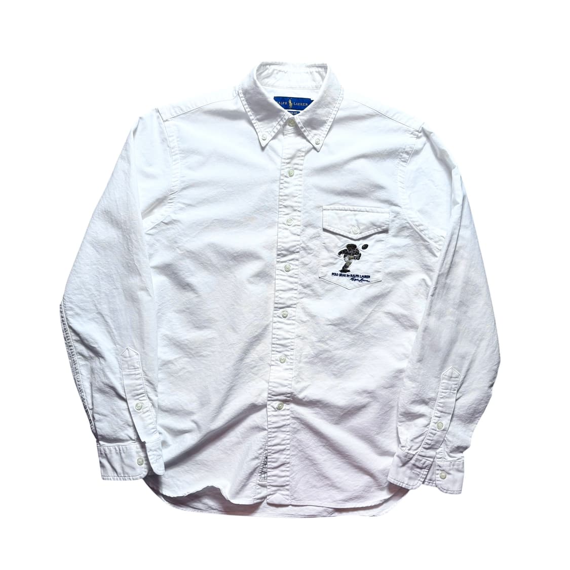 폴로 옥스퍼드면 화이트 베어 셔츠 상품이미지1
