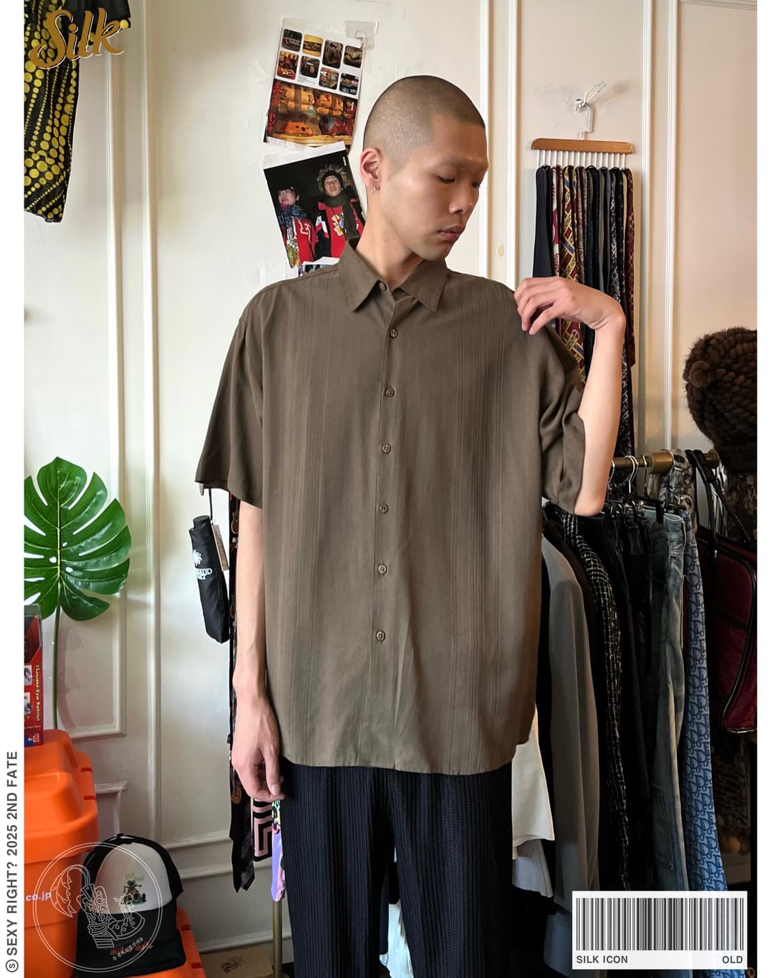 SILK ICON Vintage Over-Sized 1/2 Shirt 상품이미지1