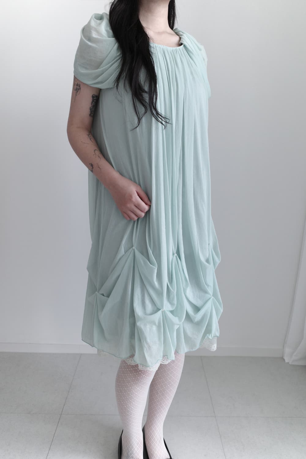 shirring draping one-piece 상품이미지9