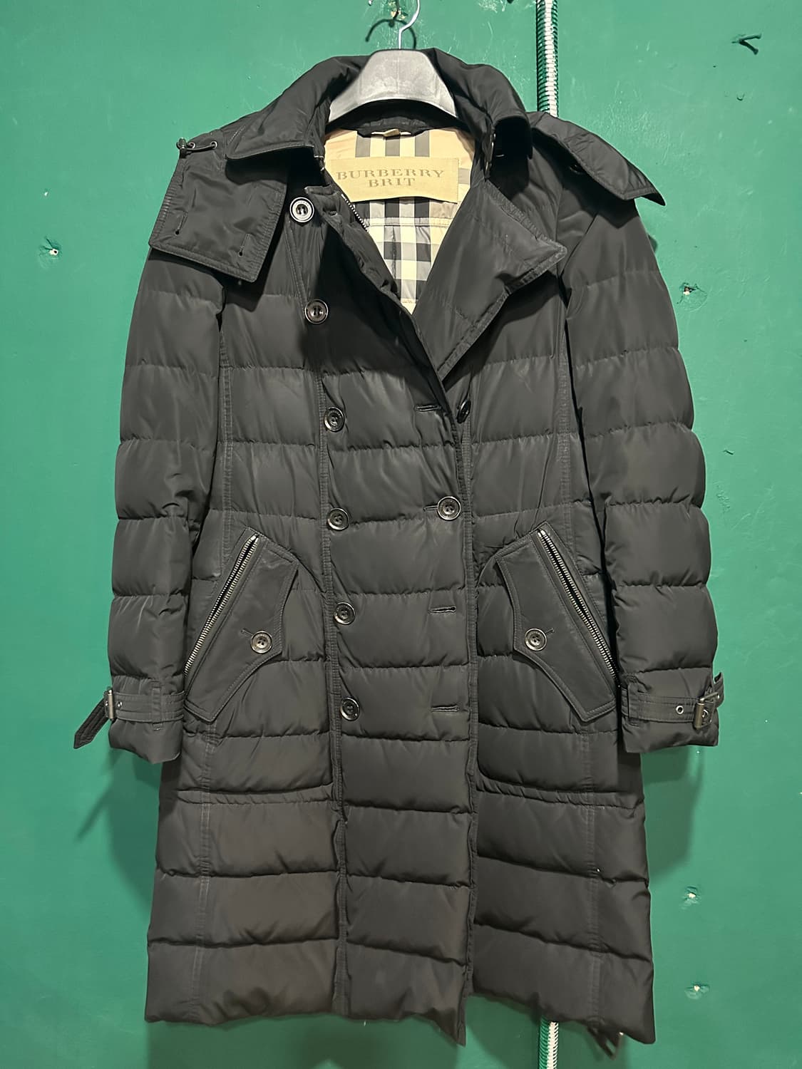 버버리 노바체크 더블 패딩자켓 M 상품이미지1