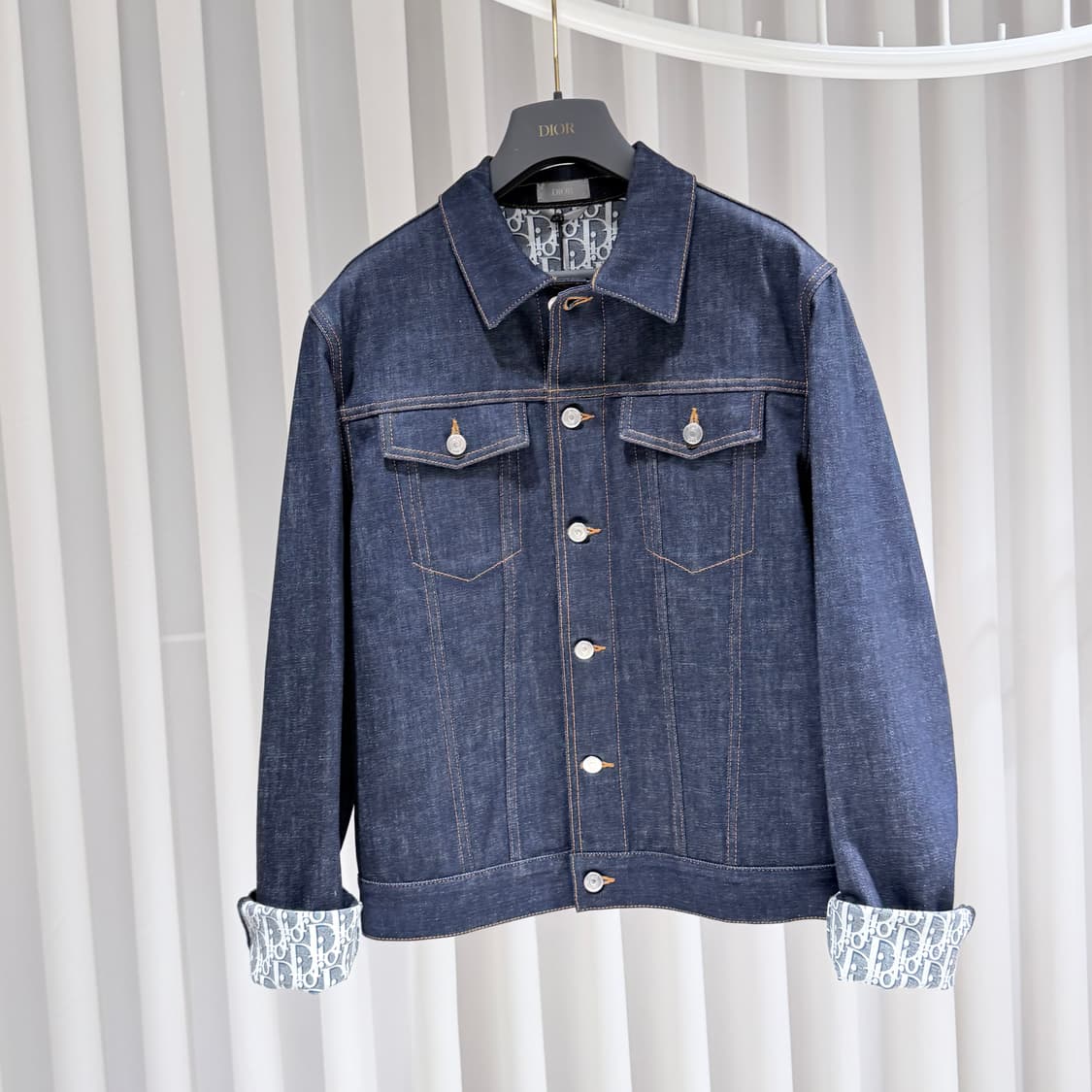 48 / 디올 오블리크 데님 청자켓 / 미사용 상품이미지3