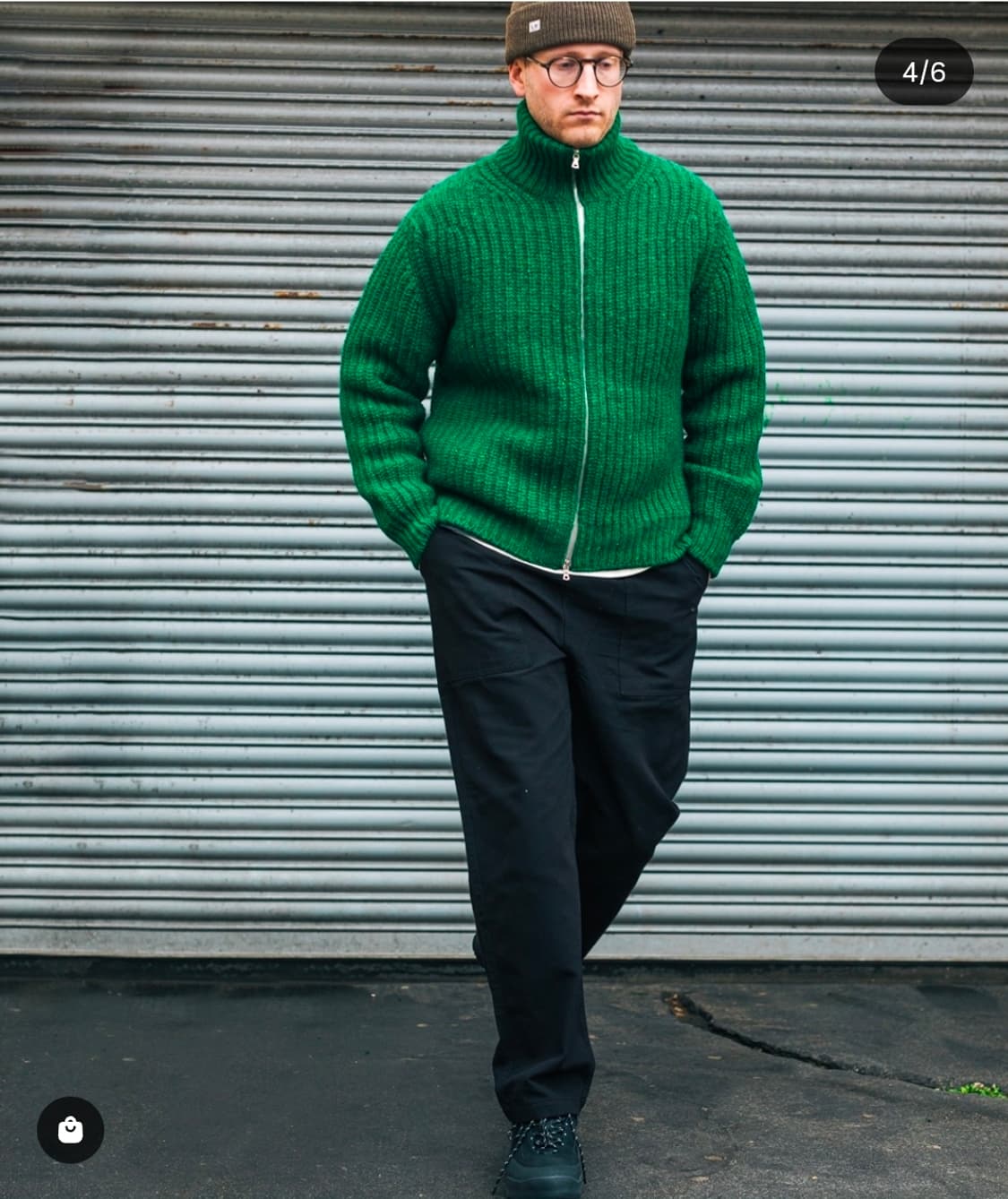 하울린 루즈 엔즈 니트 집업 새상품 m100~105 상품이미지5