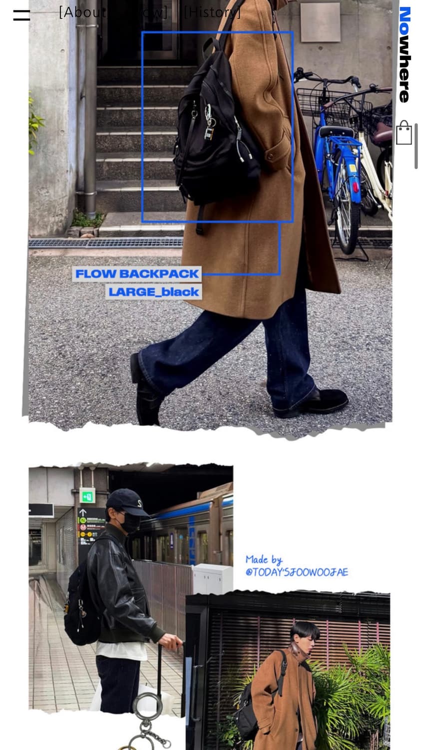 노웨어 x 마지셔우드 주우재 백팩(+키링포함) 상품이미지2