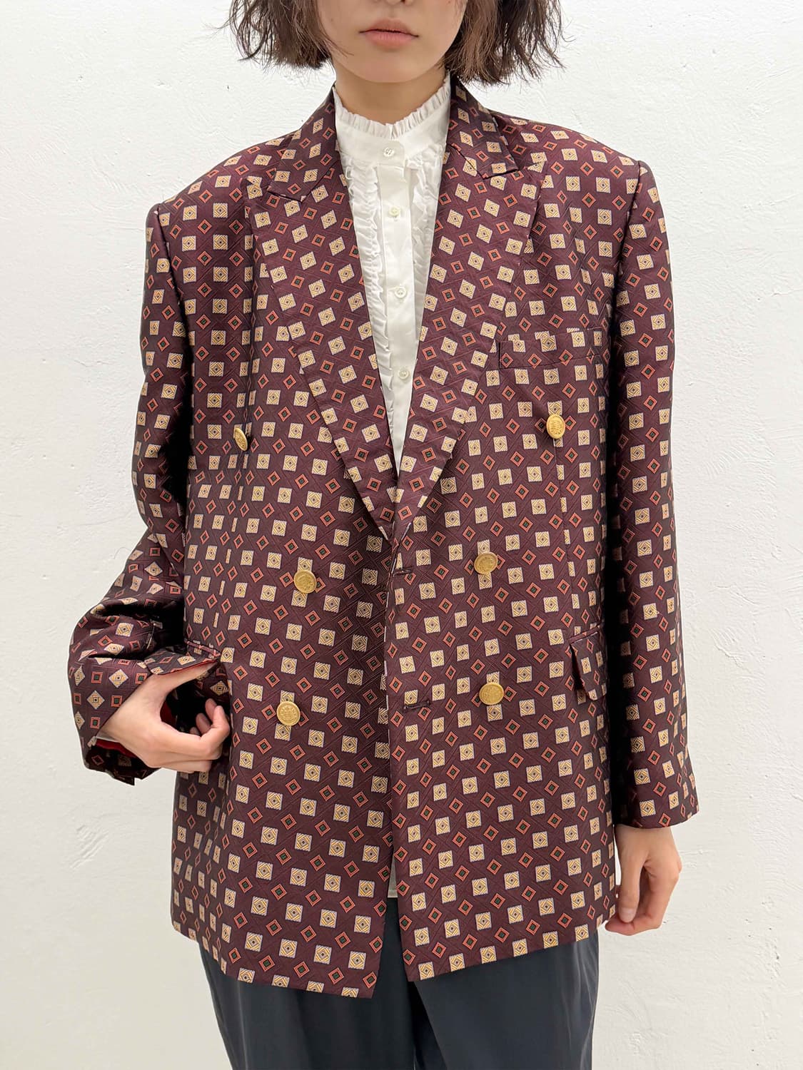 80s geometry double jacket  상품이미지1