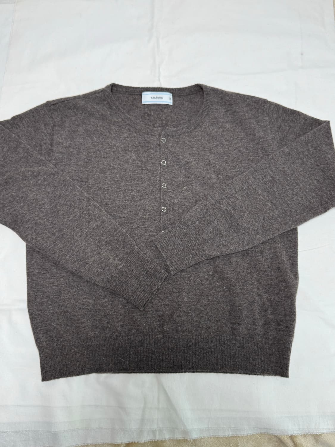 웨이비니스 / 로우 타이드 헨리넥 니트 (브라운) / 2 상품이미지2