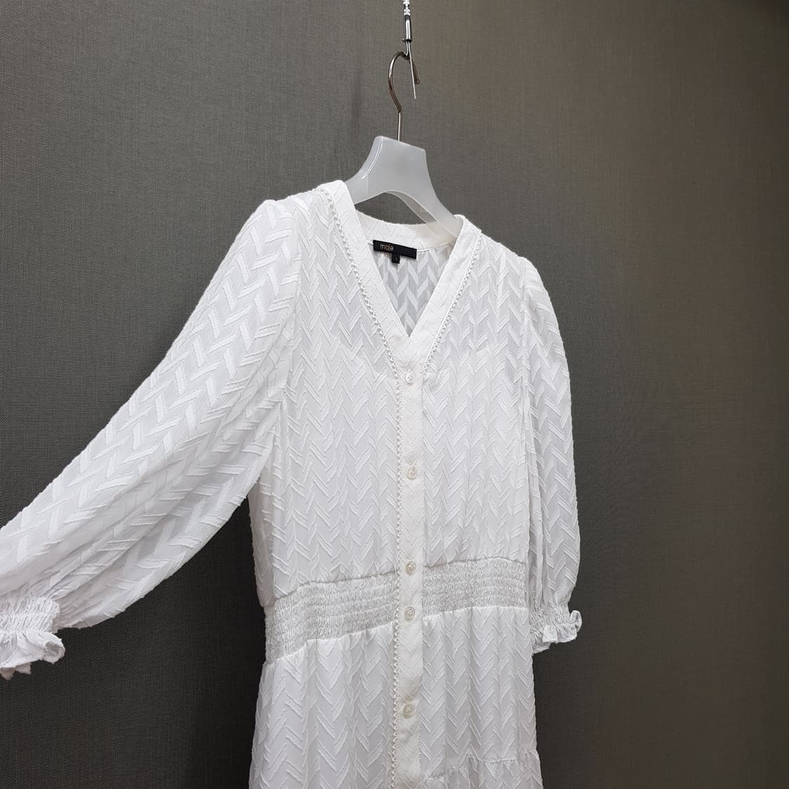 마쥬 maje 2022 브이넥 롱 티어드 원피스 S사이즈 상품이미지3