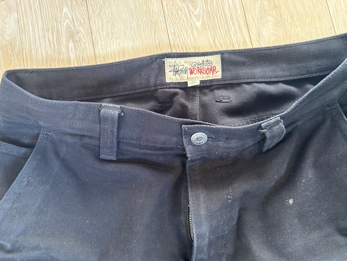 32)스투시 더블니 카펜터 캔버스 블랙 상품이미지3