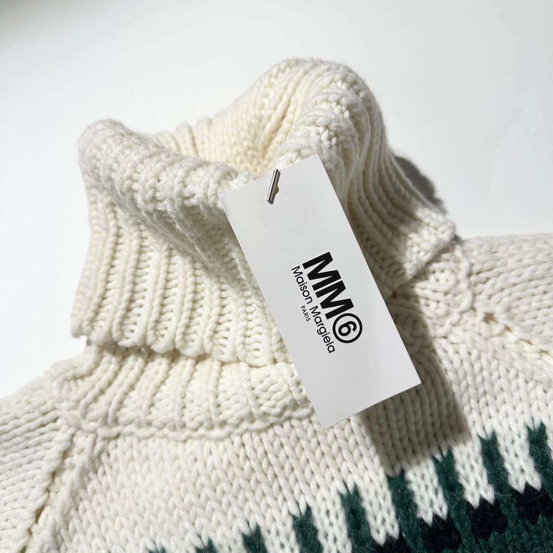 (새상품,매장판) 메종 마르지엘라 MM6 노르딕 패턴 터틀넥 니트 원피스 상품이미지6