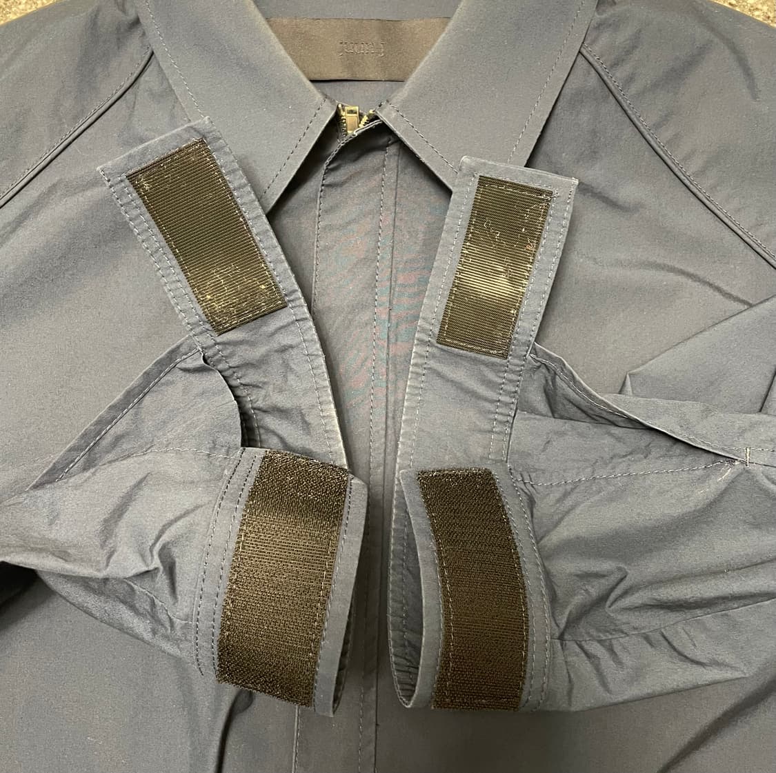 준지 오버셔츠 집업 네이비 사이즈 48 상품이미지4