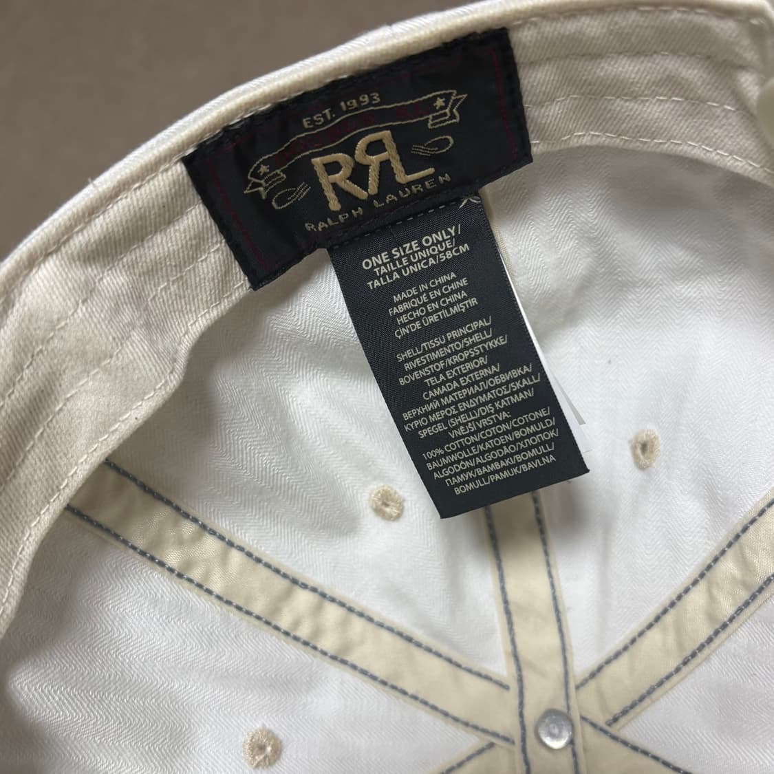 RRL 볼캡 화이트 상품이미지5